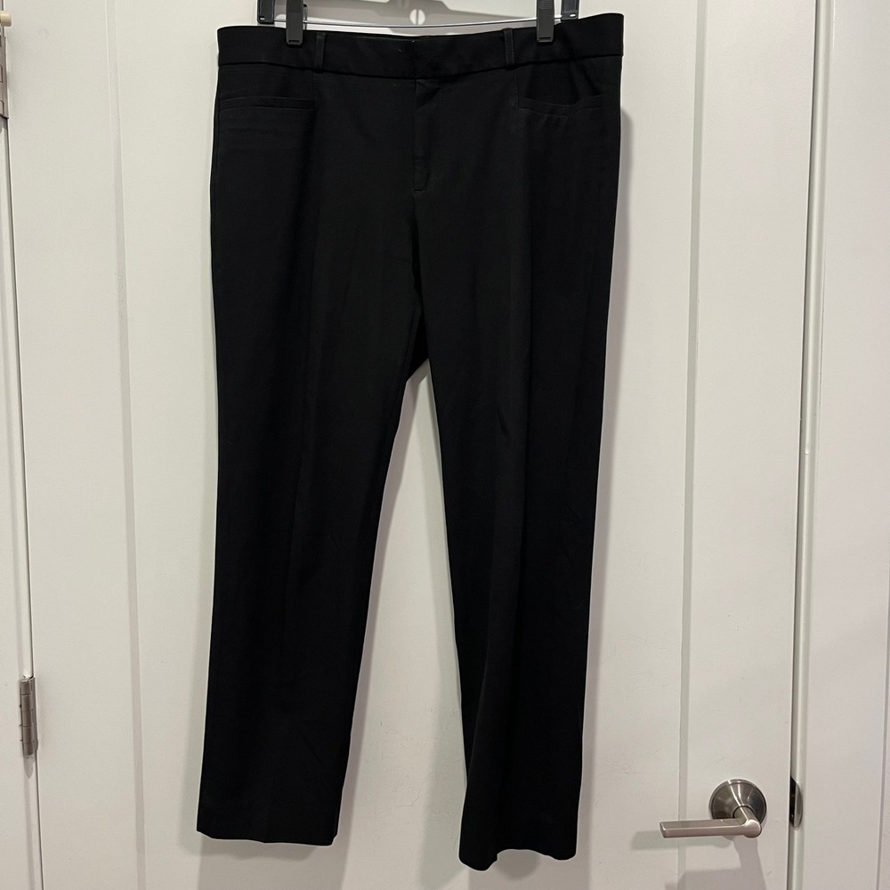 Banana Republic Sloan Black Slim Fit Dress Pants Womens Size 12 Tailored Office
